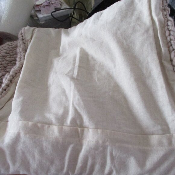 19x19 Quince Throw Pillow Covers taupe wool blend - Picture 3 of 5